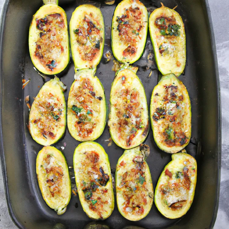 Oven-roasted summer squash with salt and oil