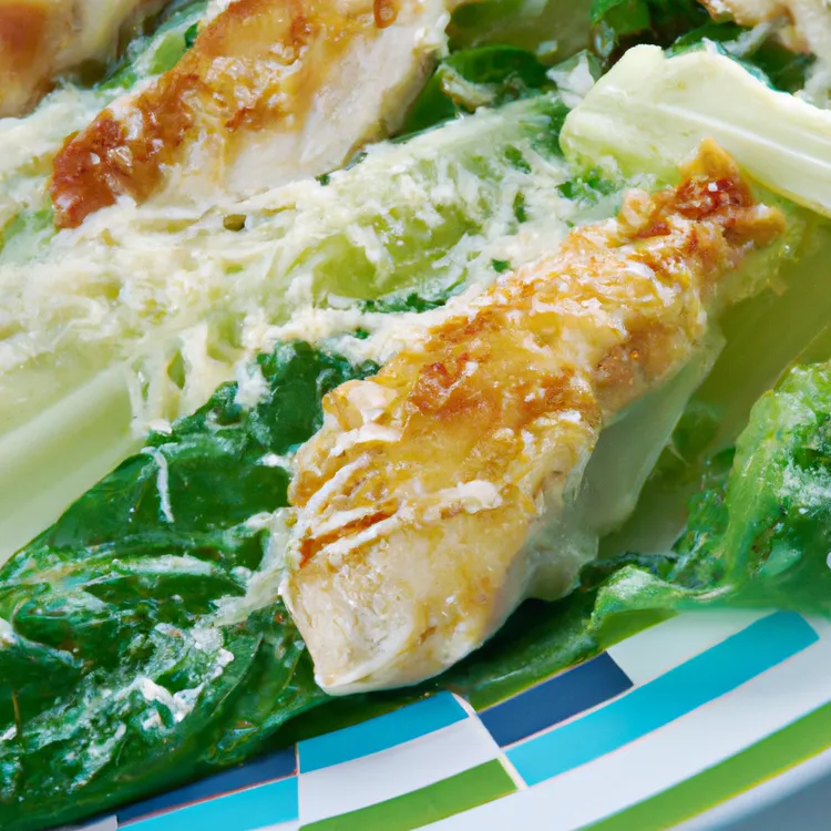 Parmesan chicken with caesar roasted romaine