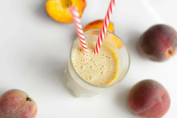 Peach and cream protein shake