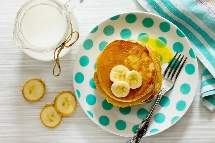 Protein-packed peanut butter banana oatmeal pancakes