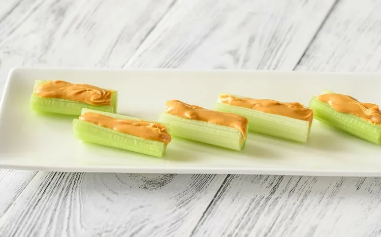 Peanut butter celery sticks