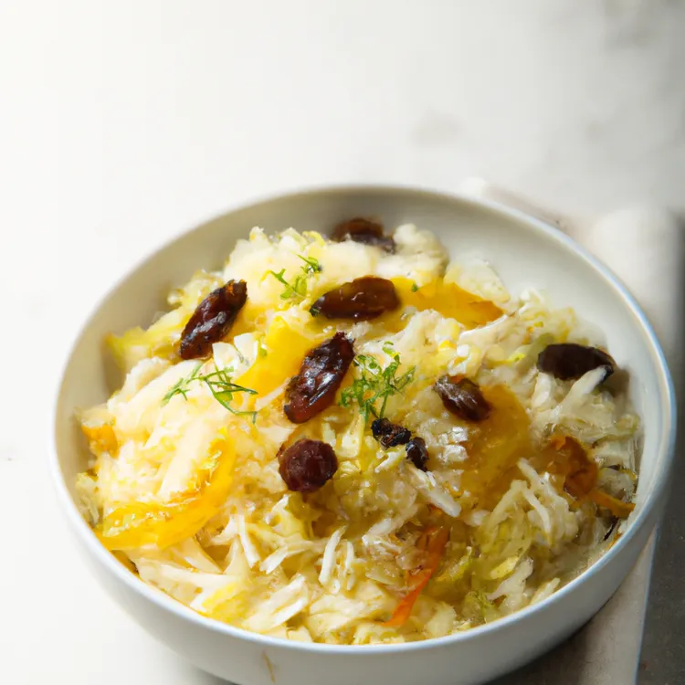 Fennel rice with golden raisins