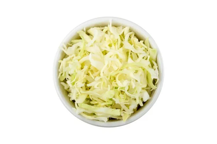 Lemon-infused cabbage salad with olive oil