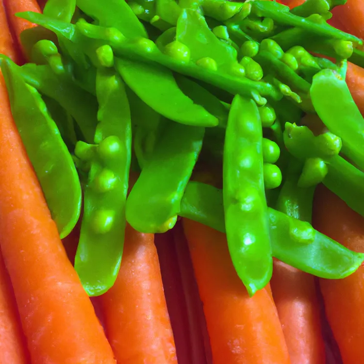 Orange-glazed snap peas and carrots