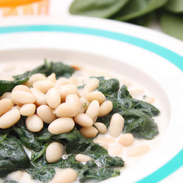 Spanish white beans with spinach and sun-dried tomatoes