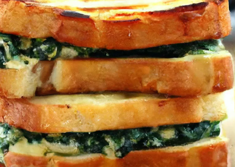 Spinach and artichoke melt sandwich