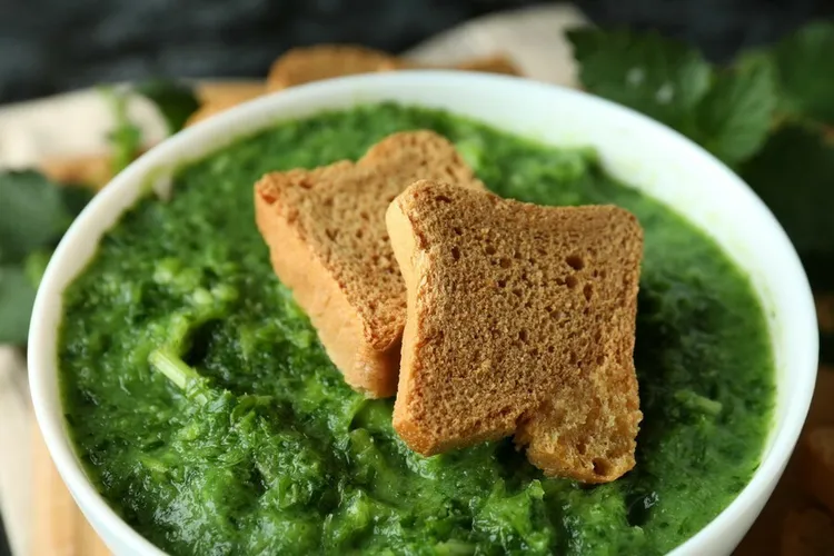 Spinach saute with brown butter and garlic