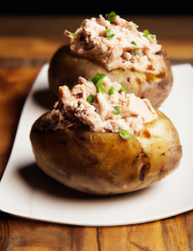 Tuna-stuffed baked potato