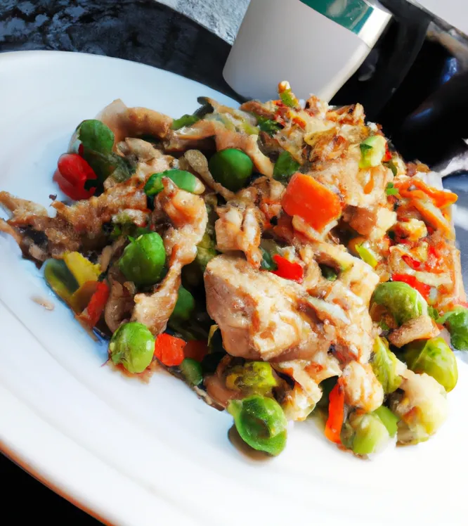 Tuna wok with mixed vegetables