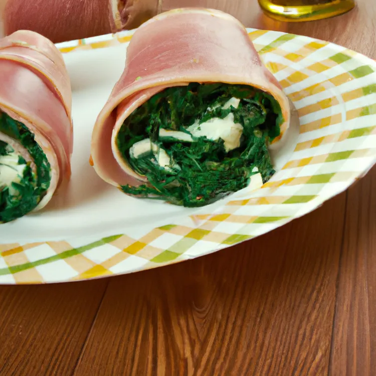 Turkey, kale and goat cheese roll-ups with lettuce