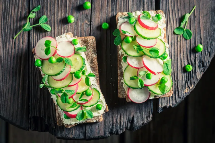 Veggie-loaded avocado toast