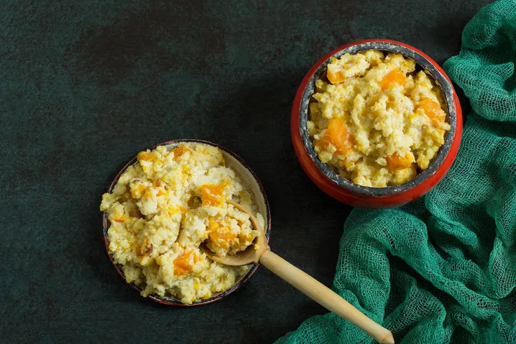 Vegan chickpea salad with carrots, celery and capers