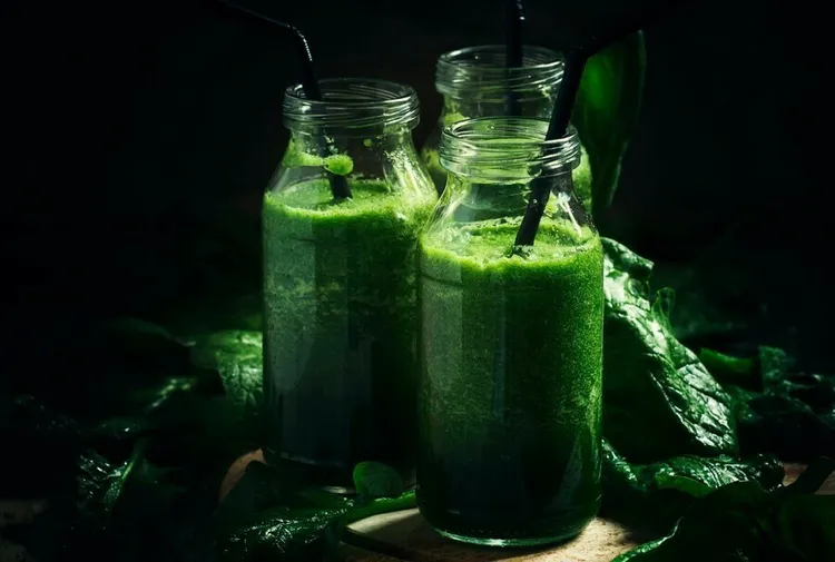 Very green veggie protein smoothie