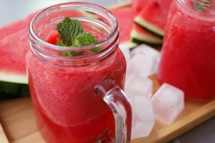 Watermelon basil cooler smoothie