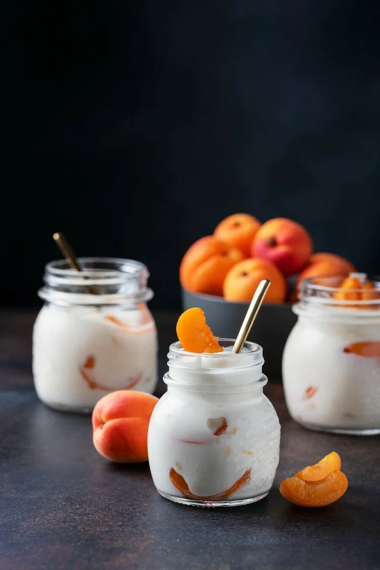 Greek yogurt with sweet apricots