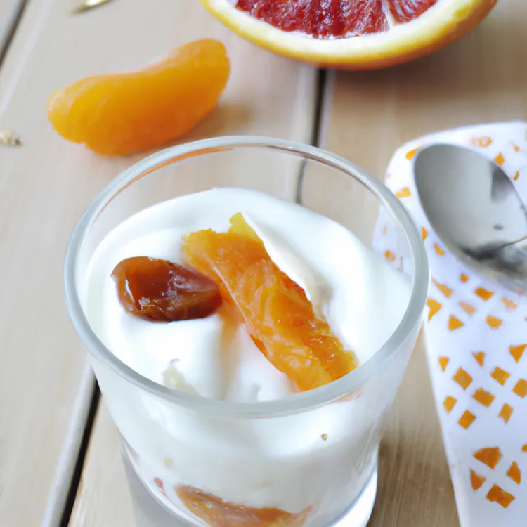 Yogurt bowl with grapefruit and apricot