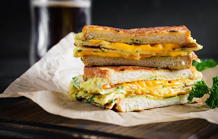 Chicken avocado breakfast sandwich