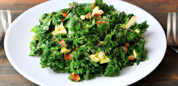 Creamy and colorful raw kale salad
