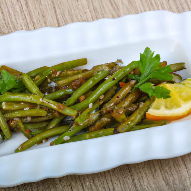 Green beans with parsley and lemon