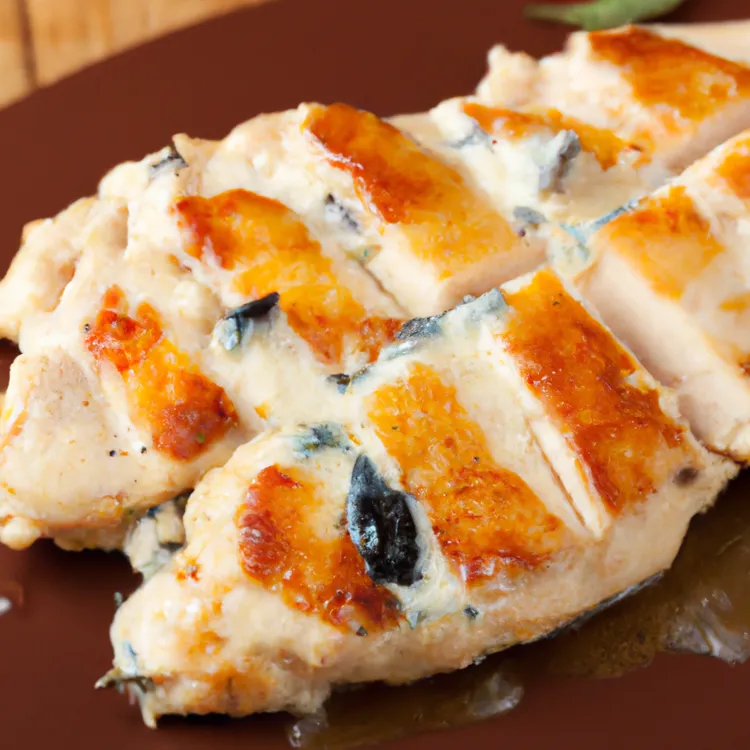 Herbed balsamic chicken with blue cheese