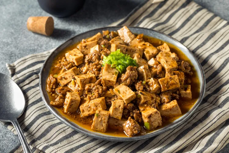 Mabo tofu with ground beef