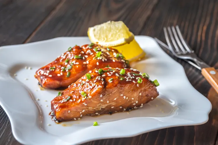 Maple soy glazed salmon