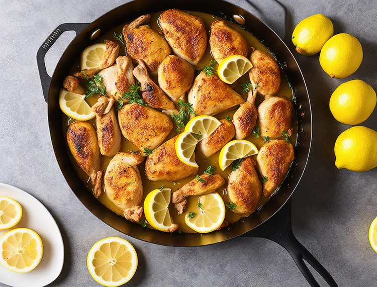 Moroccan chicken with green olives and lemon