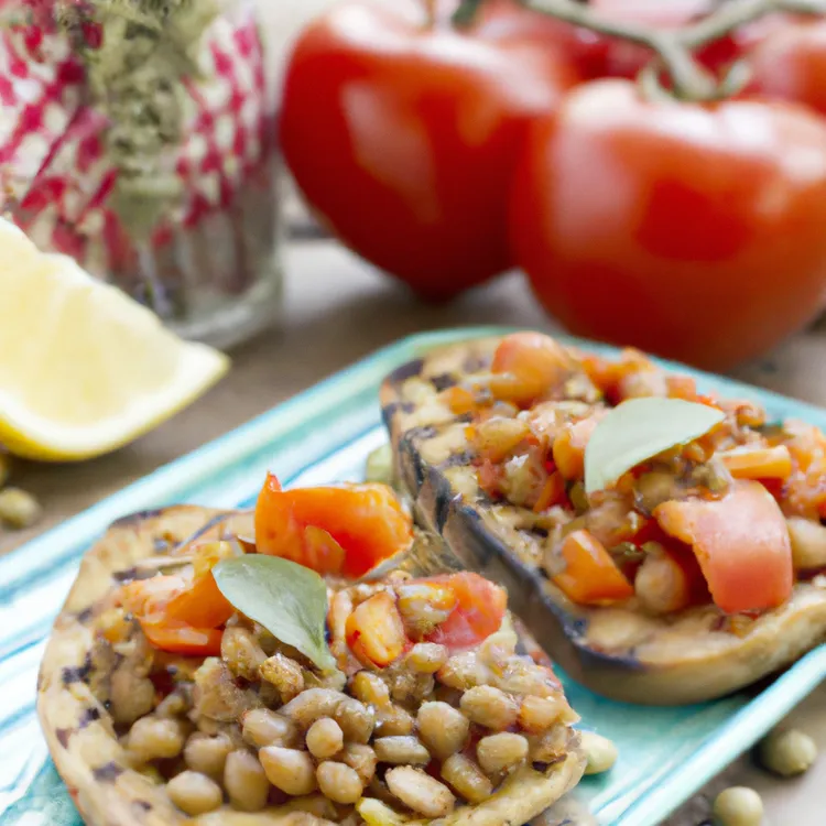 Open face veggie hummus lentil toast