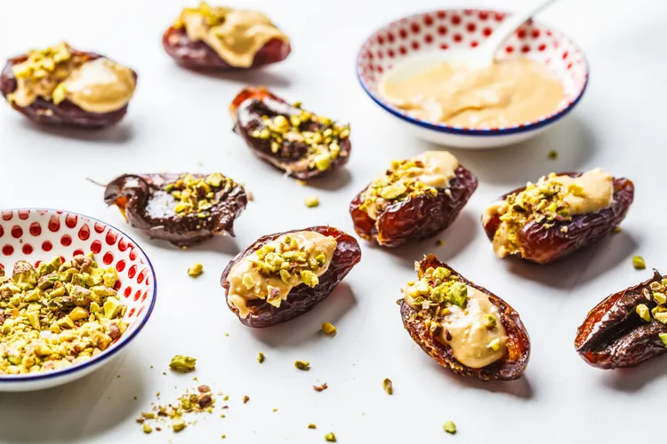 Peanut butter stuffed dates