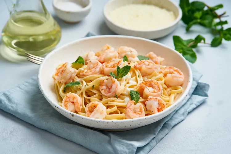 Shrimp scampi pasta