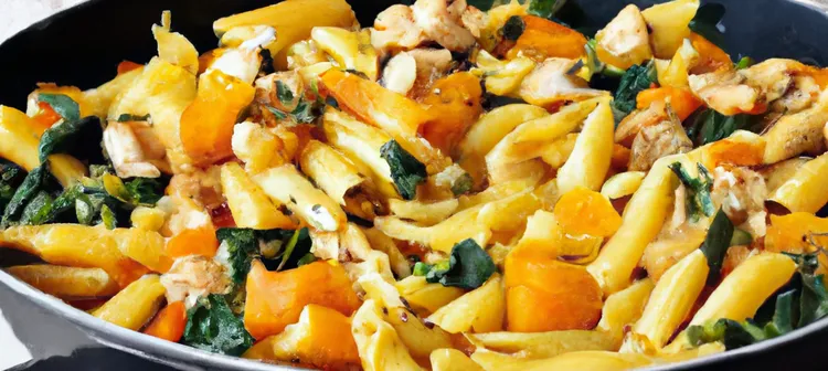 Sausage and butternut squash skillet penne