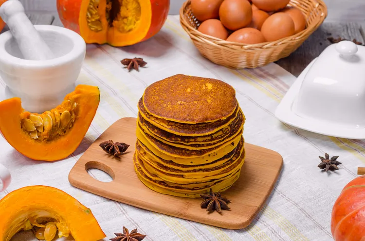 Spiced pumpkin pancakes