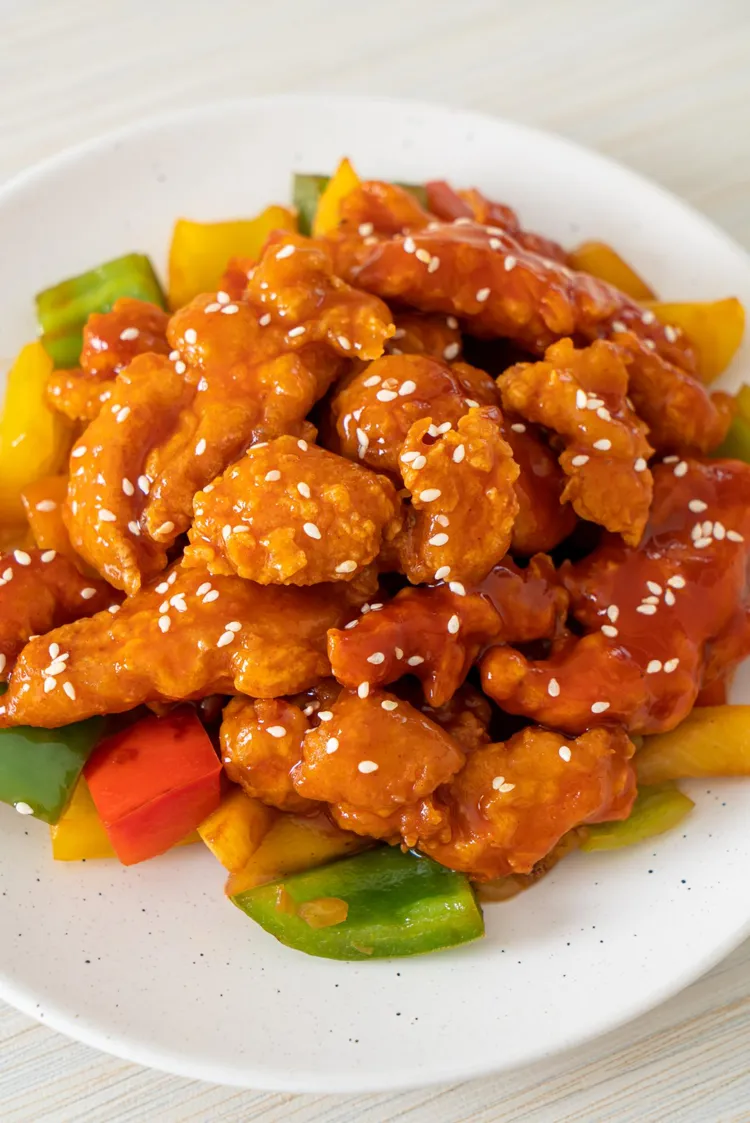Sweet and sour chicken breasts