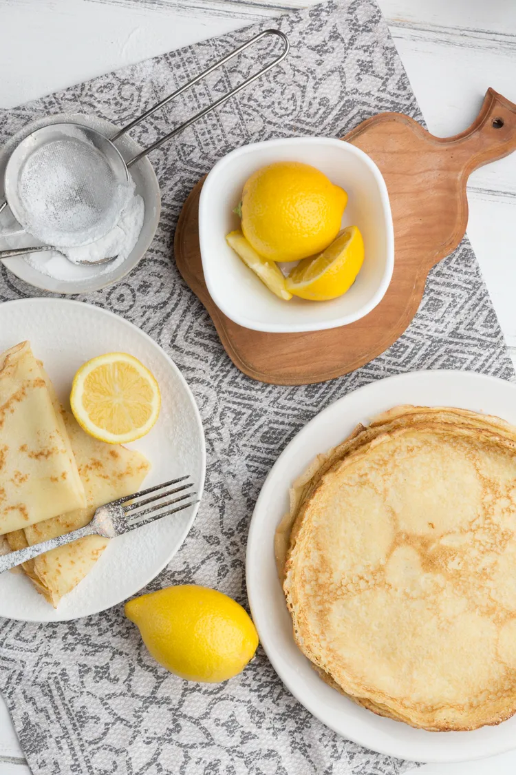 Basic lemon and sugar crepes