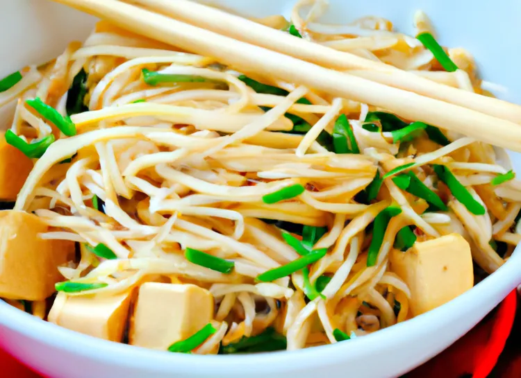 Bean sprouts with tofu