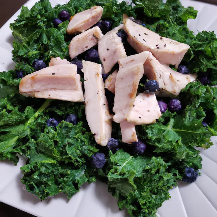 Blueberry kale salad