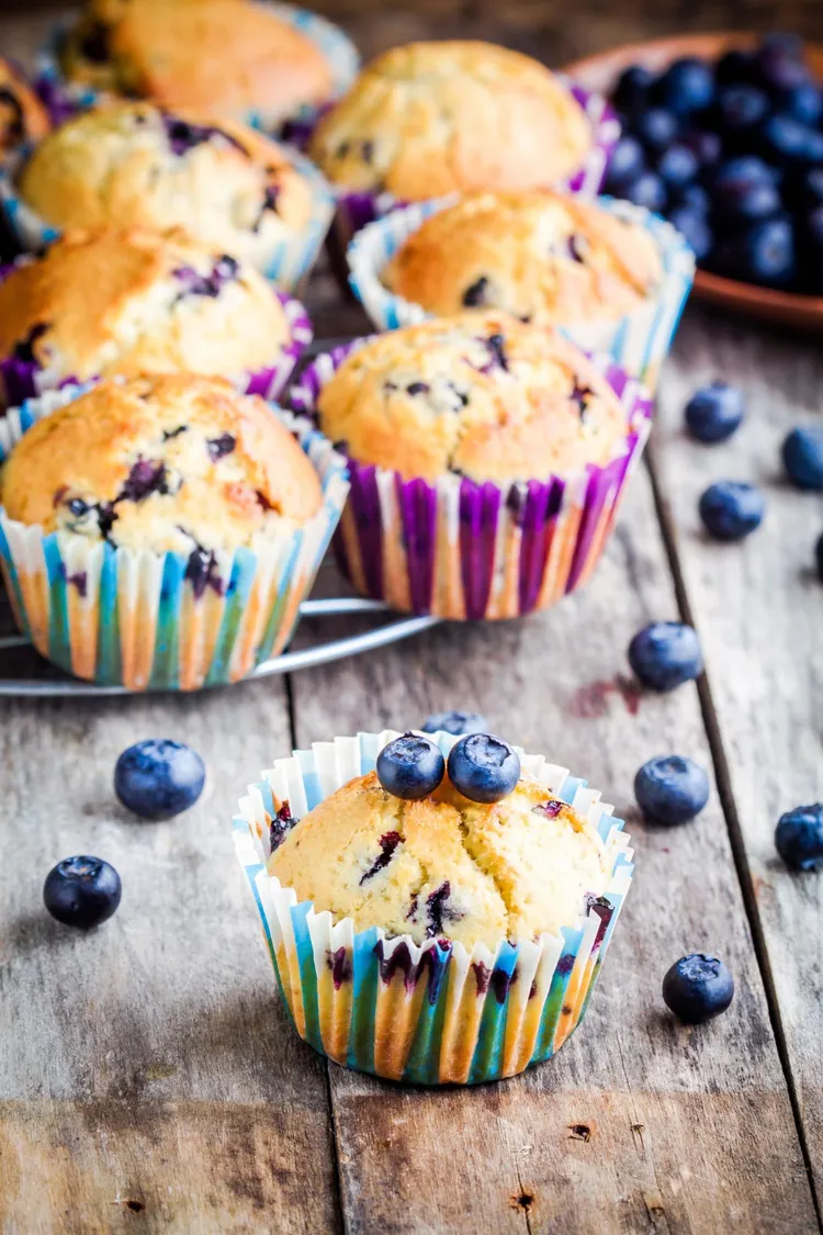 Blueberry vanilla protein muffins