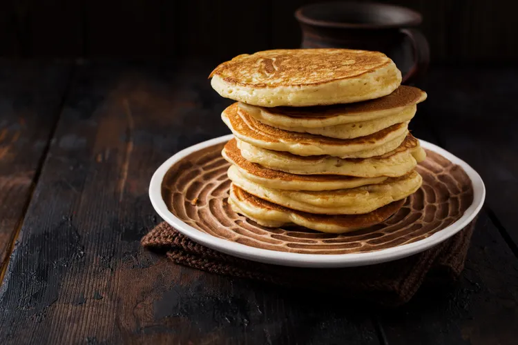 Breakfast pancake stack