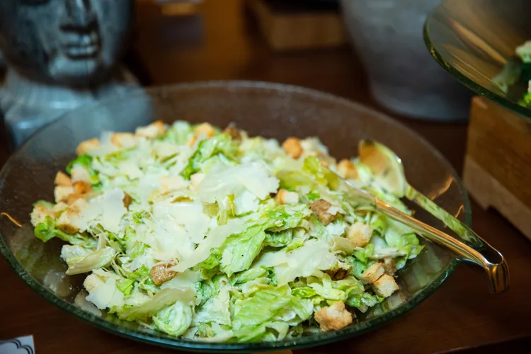 Caesar salad with homemade dressing