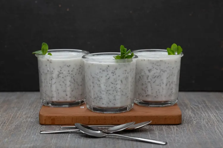 Chia and coconut pudding