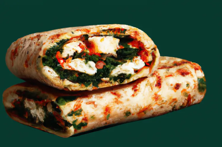 Egg white spinach feta wrap