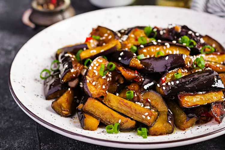 Eggplant veggie stir-fry