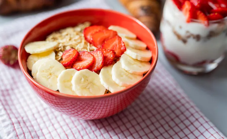 Fruit and granola yogurt