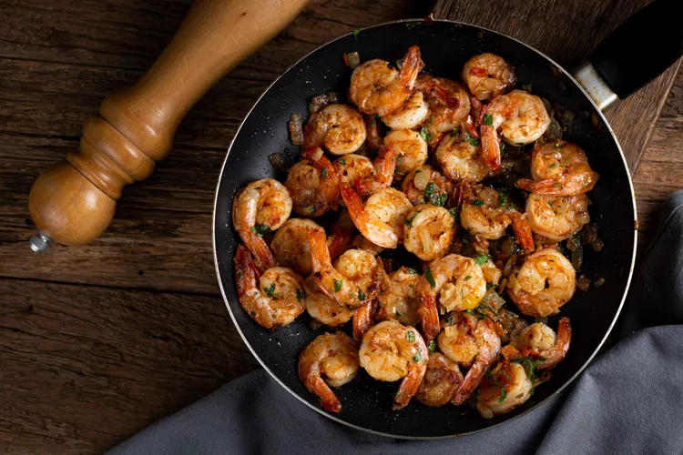 Garlic ginger shrimp stir fry