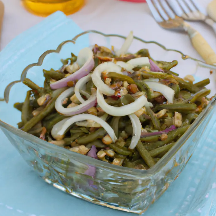Green bean and lentil salad