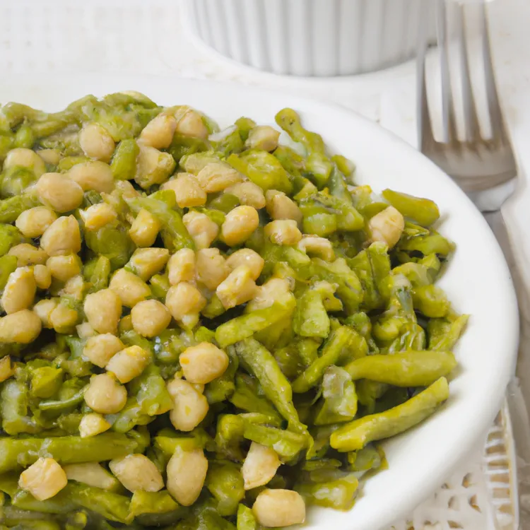 Green beans with chickpeas