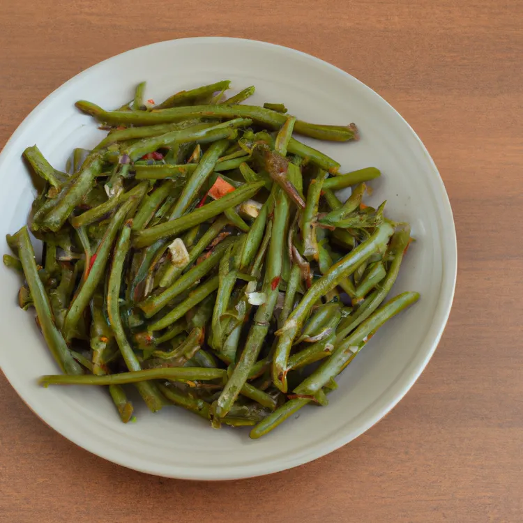 Green beans with garlic and turmeric