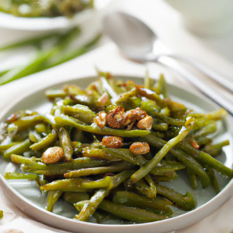 Green beans with hazelnuts