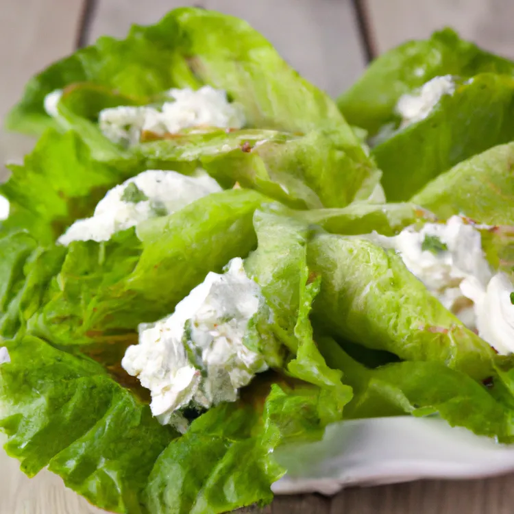 Ham and cottage cheese lettuce wrap