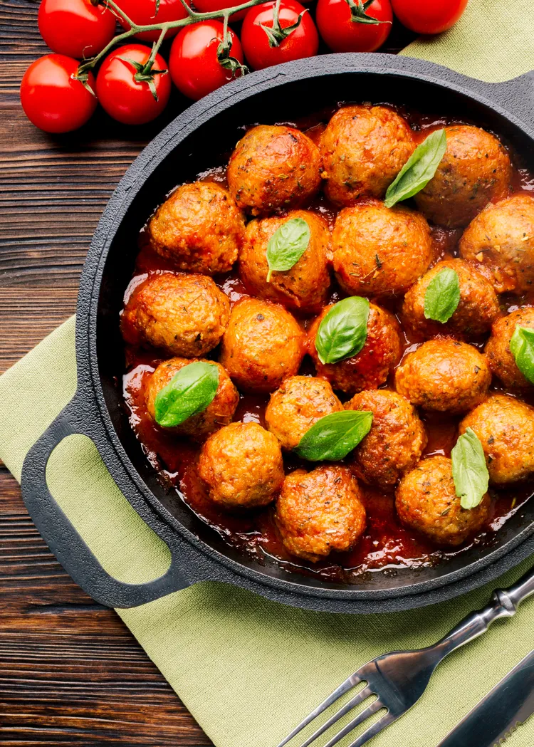 Italian bean balls with marinara